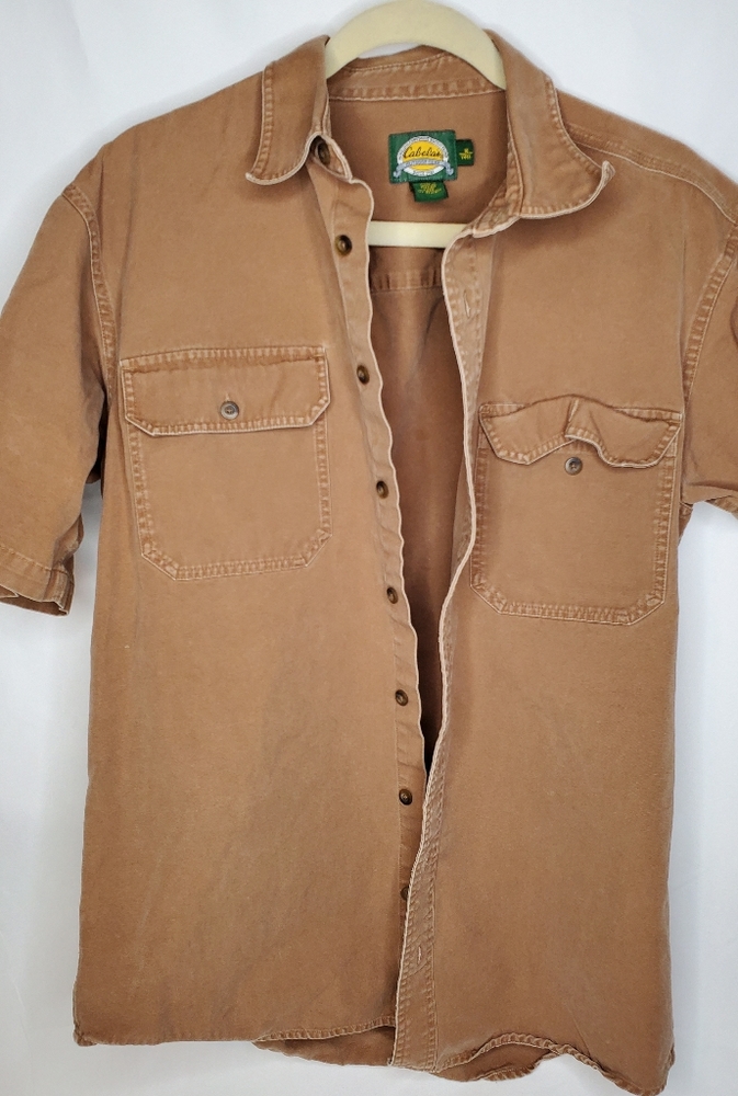 Cabela's Stonewash Canvas Short Sleeve Shirt M